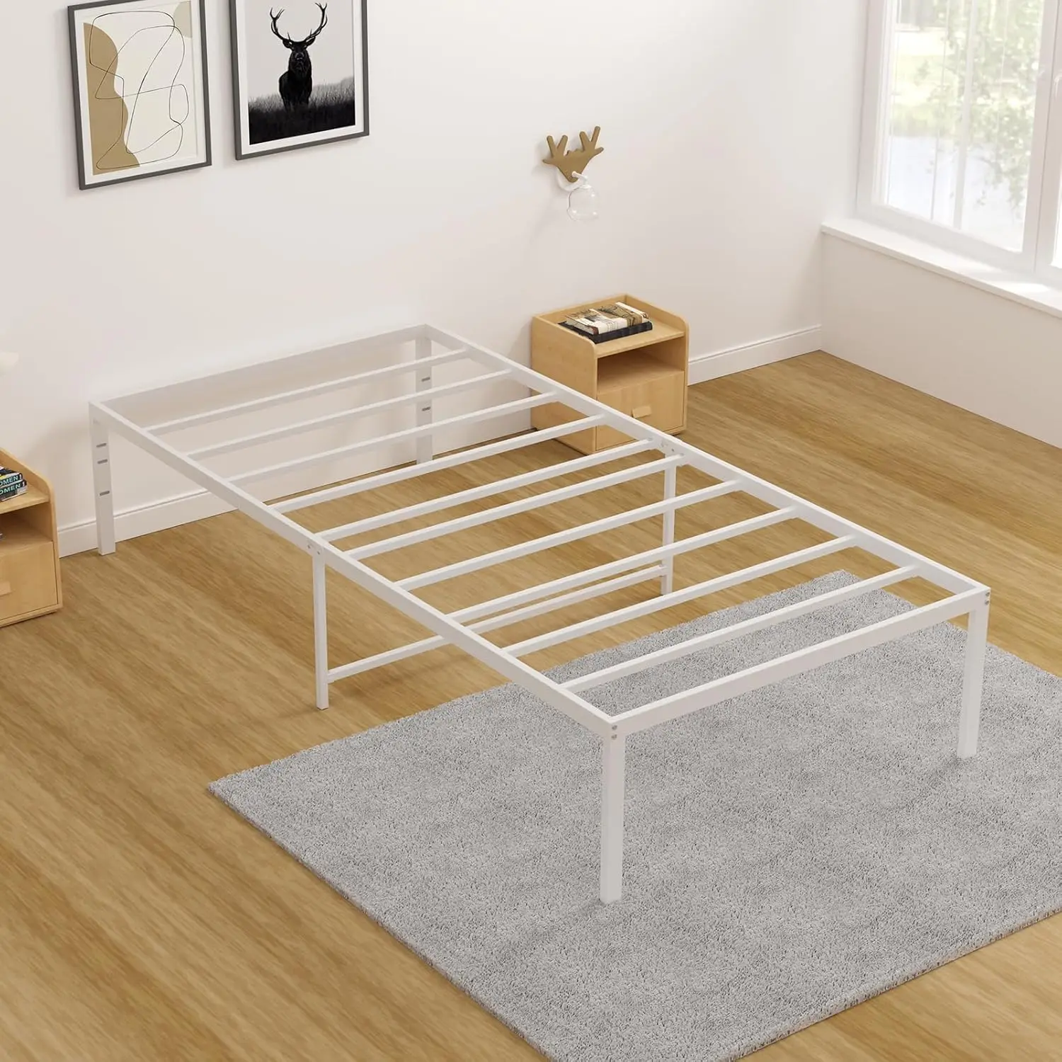 Twin Xl Bed Frame With Storage Heavy Duty 18 Inch Twin Xl Size Metal Platform Bed Frames With Steel Slats No Box Spring Needed