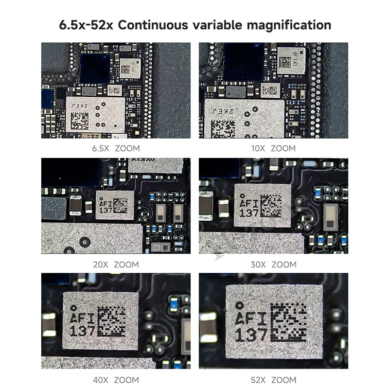 MECHANIC SPACE X series trinocular stereo microscope 6.5X-52X continuous zoom for mobile phone welding PCB repair laboratory