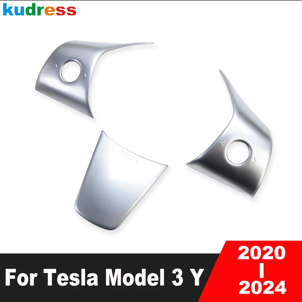 

Чехол для автомобильного рулевого колеса Tesla Model 3 Y 2020 2021 2022 2023 2024 из углеродного волокна, аксессуары для интерьера