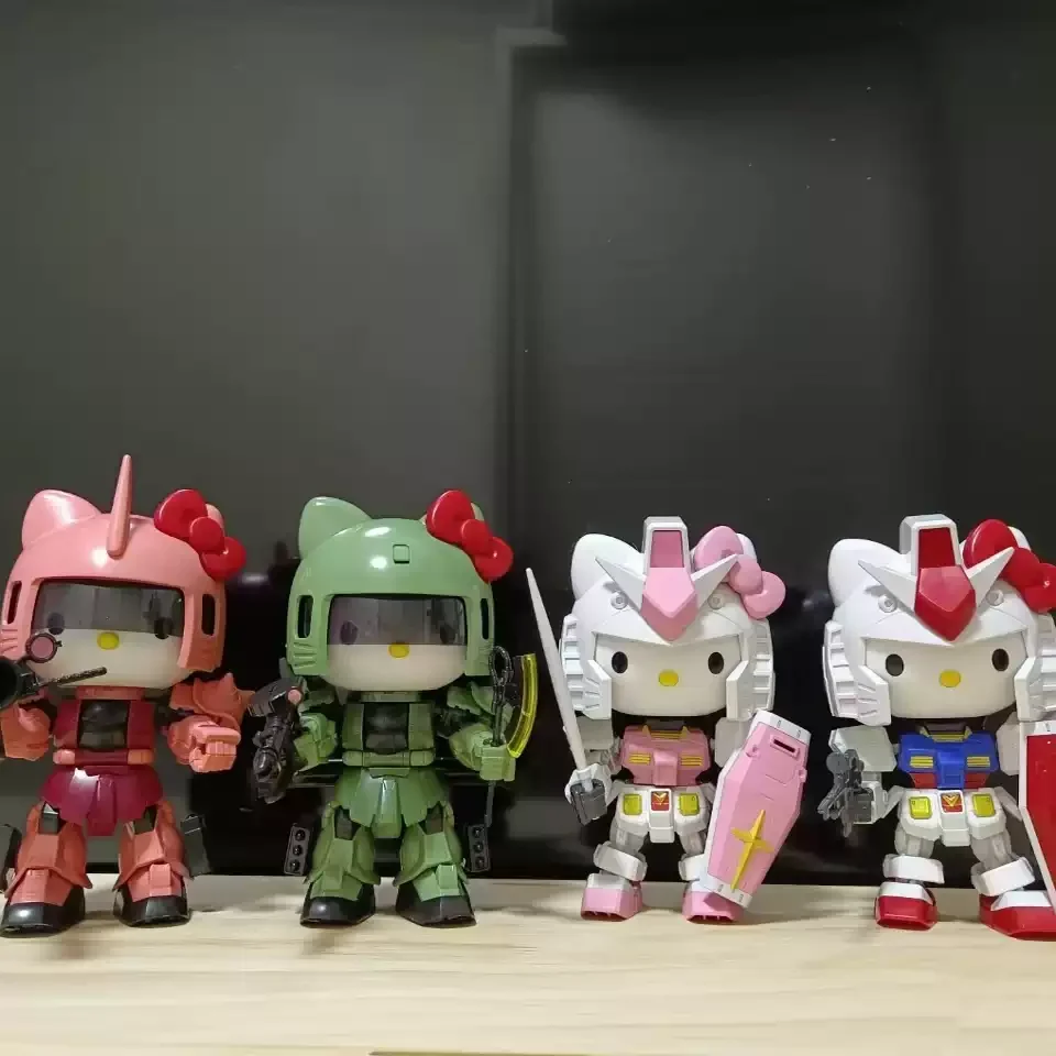 Hg 1/144 Kt Ms-05 Cartoon Charakter Kitty Montage Action-figuren Roboter Kunststoff Modell Kinder Pädagogisches Spielzeug Geschenk