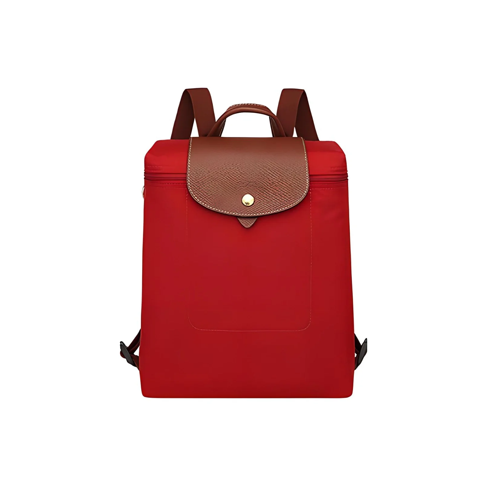 LONGCHAMP Le Pliage Recycled Canvas With Leather Trim Backpack Women's Red 1699089P59