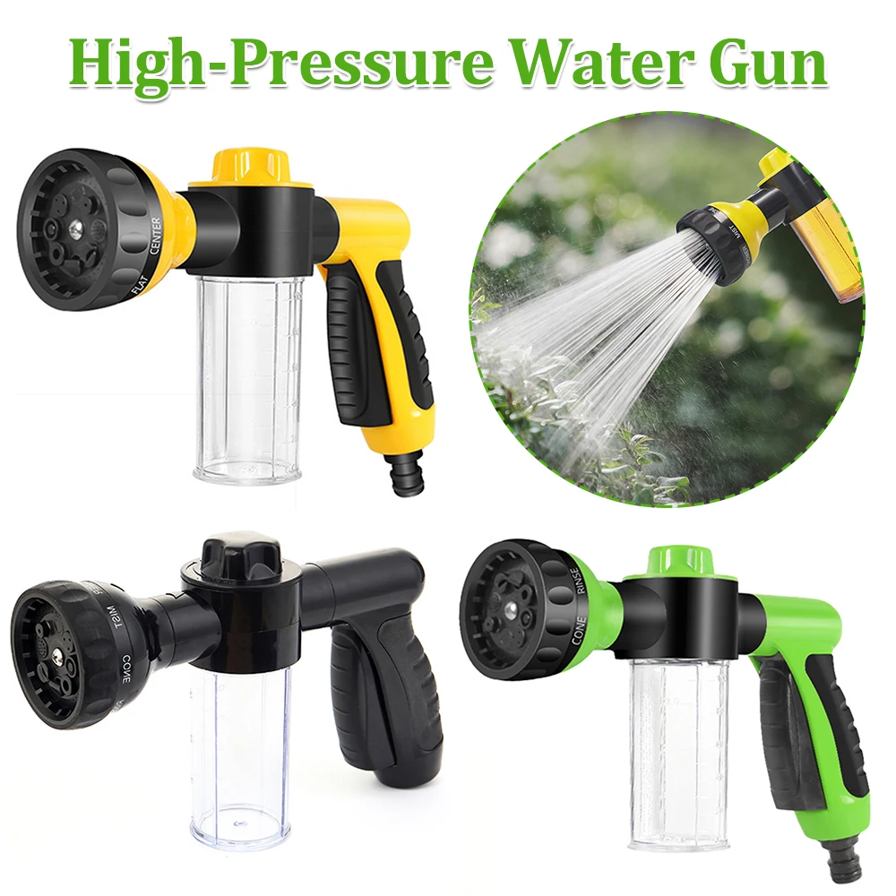 

Garden Watering Jet Spray Multifunctional High Pressure Sprinkler Adjustable Soap Dispenser Bottle Automobiles Cleaning Tool