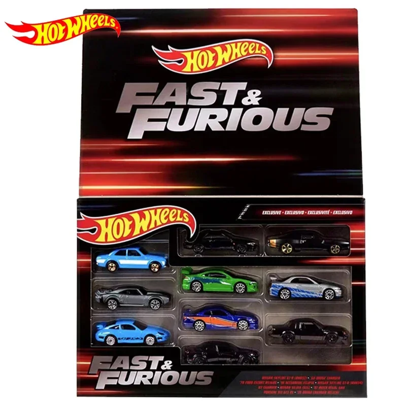 Originele Hot Wheels Auto Fast & Furious Voertuigen 1/64 Diecast 10 Pack Nissan Skyline Gtr Silvia Jongens Speelgoed Voor Kinderen collector