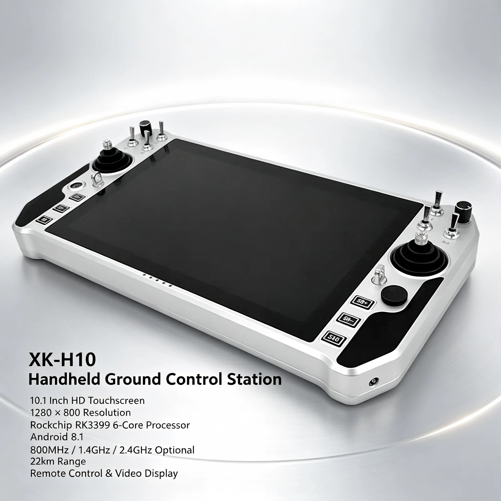 Long Range Unmanned Controler Handheld Ground Control Station 10 Inch Hd Screen Display Control Video Telemetry for VTOL RC Link