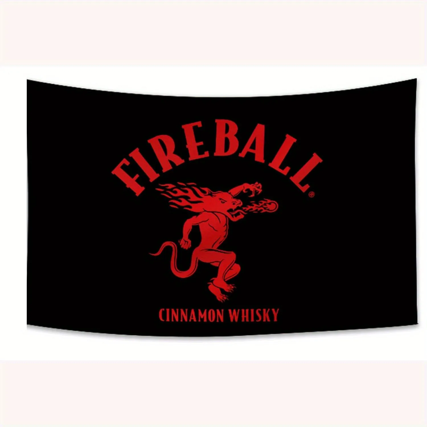 

Флаг из полиэстера с принтом Fireball Cinnamon Whiskey - плоская печать, идеально подходит для мужской комнаты, общежития, вечеринок на открытом воздухе, идеальный подарок для мужчин и женщин.