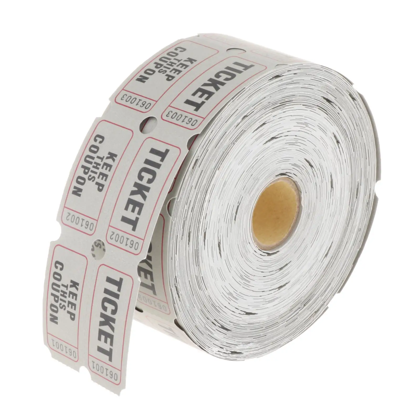 Carnival Venue Lottery Tickets for Fundraiser Double Roll Coated Paper 1000 Numbered Easy Tear for Party Game