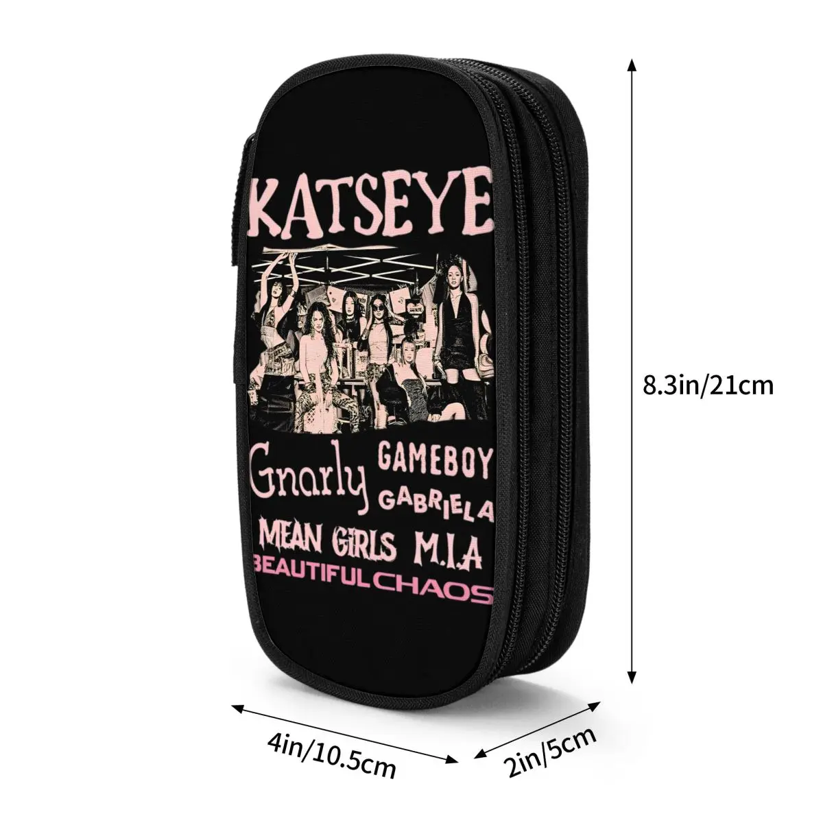 Katseye Kpop Idol Pencil Case Lovely Gnarly Pen Box Bag for