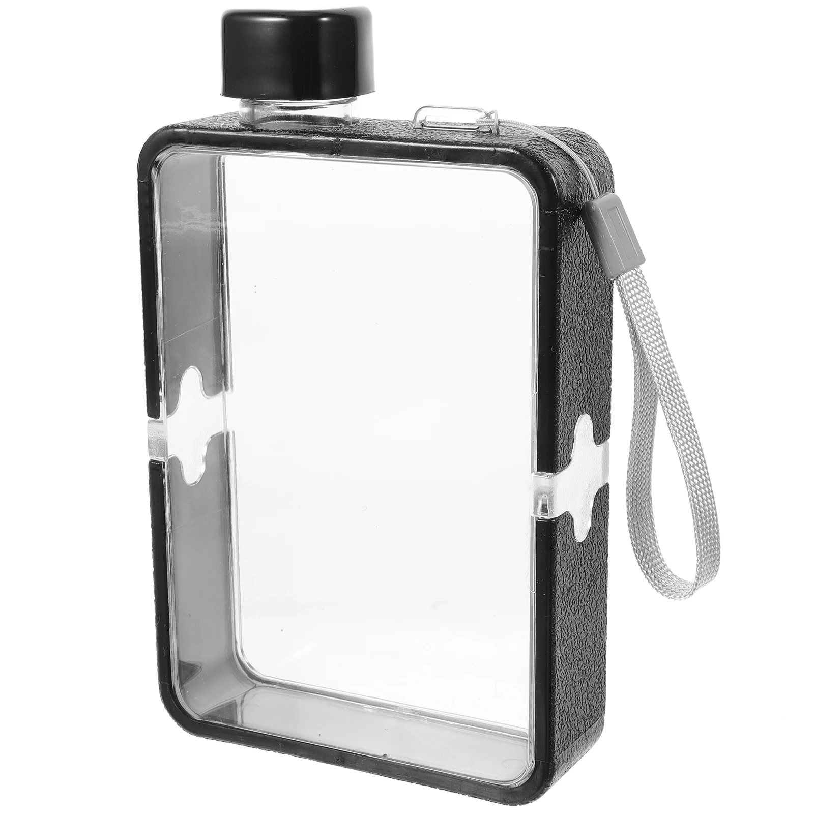 

Creative Square Matte Water Bottle Spiral Mouth 500ml Lightweight Flat Flask for Men Women Reusable Sports Bottle A5 Size Juice