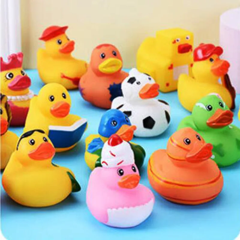 Art Creativity Assortment Rubber Duck Toy Duckies for Kids Bathtub Pool Toys Summer Beach and Pool Activity