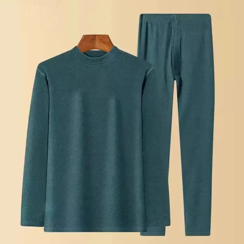 

Men's Autumn Thermal Underwear Set Two Pieces Warmth Retention Winter Proof Dervo Material Comfortable Home Clothes