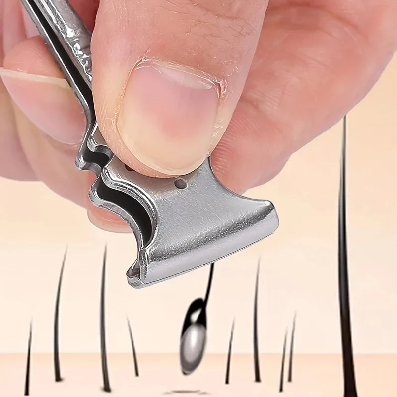 1 قطعة مشبك إصلاح شقة الفولاذ المقاوم للصدأ الحاجب الملقط نام إزالة الشعر نتف الحواجب اللحى أداة