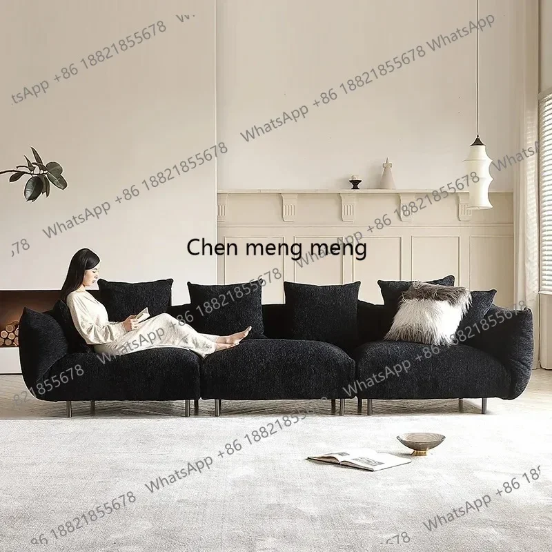 A139 Apartment Luxury Black Sofas Wood Comfortable Style Designer Living Room Sofa Choice Italiano Modern Muebles Trendy Furnitu