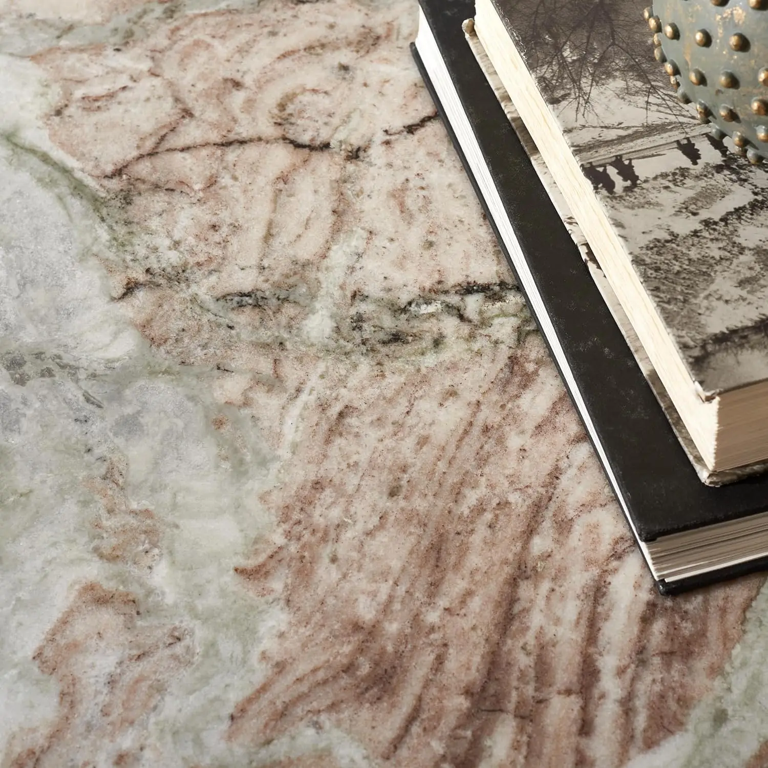 Couture Collection Nicoletta White/Brown Marble Coffee Table