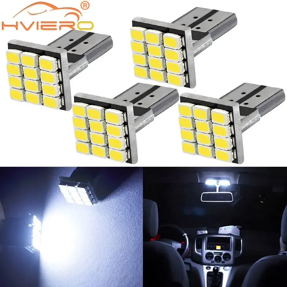 4/6PCS Vehicle Tail Dashboard T10 W5W Canbus 1206 12SMD Led DC 12V Reverse Parking Lights Side Marker Lamping Wedge Corner Bulbs