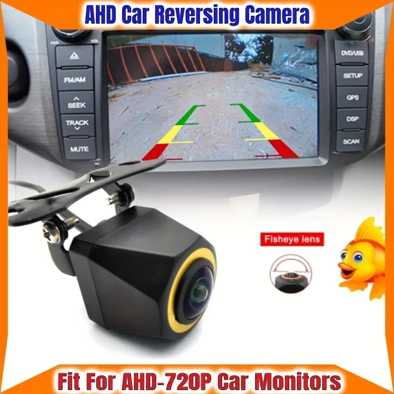 AHD 720P Reverse Car Camera-170° Fisheye Lens,Night Vision,Universal Fit,Car Safety Camera170° Fisheye Lens|Night Vision Feature