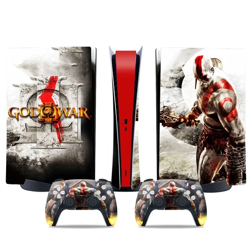 Imagen 1 del producto God war PS5 edición digital, pegatina de piel, cubierta de calcomanía para consola digital PS5 y 2 controladores PS5
