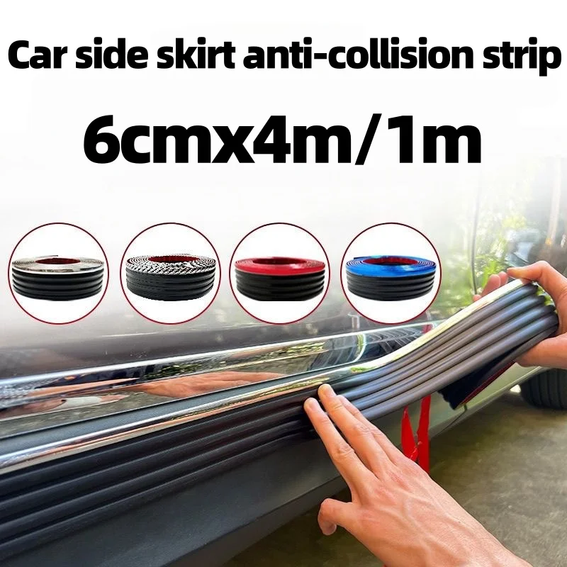 Universal Car Door Side Skirts Protector Self-adhesive Anti-Scratch Anti-Collision Decorative Protect The Strip