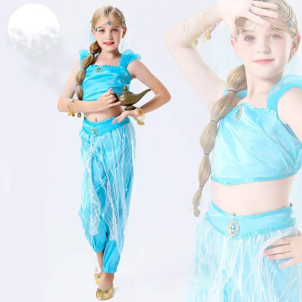 

Cosplay Jasmine Princess Dress Children Fancy Masquerade Costume