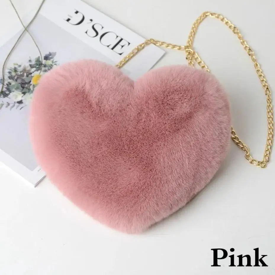 1 Pcs Fashion Heart Shape Bag Women's Handbag Shoulder Bag Cute Solid Color Coin Purse Shiny Shoulder HandBag For Women
