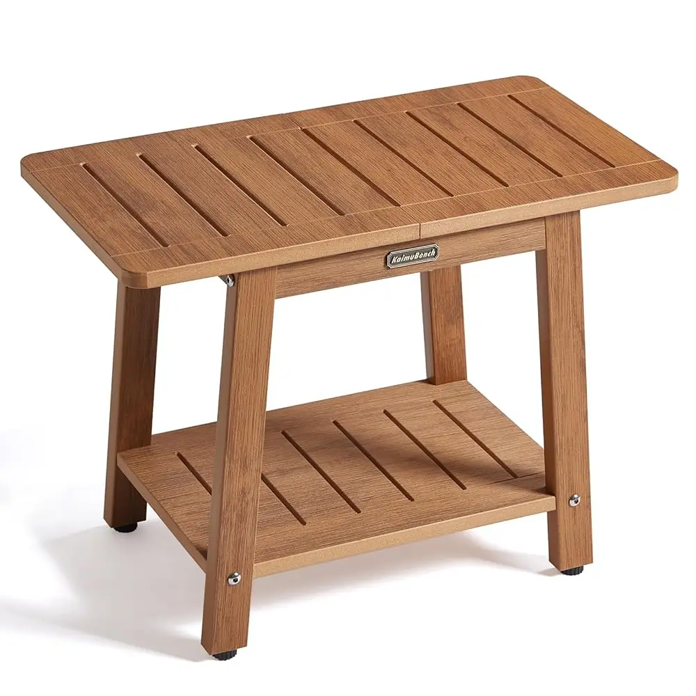 

Hdps Shower Bench Seat, Waterproof Poly Lumber Shower Stool, Bathroom Chair With Adjustable Feet, Non-Slip, No Maintenance,