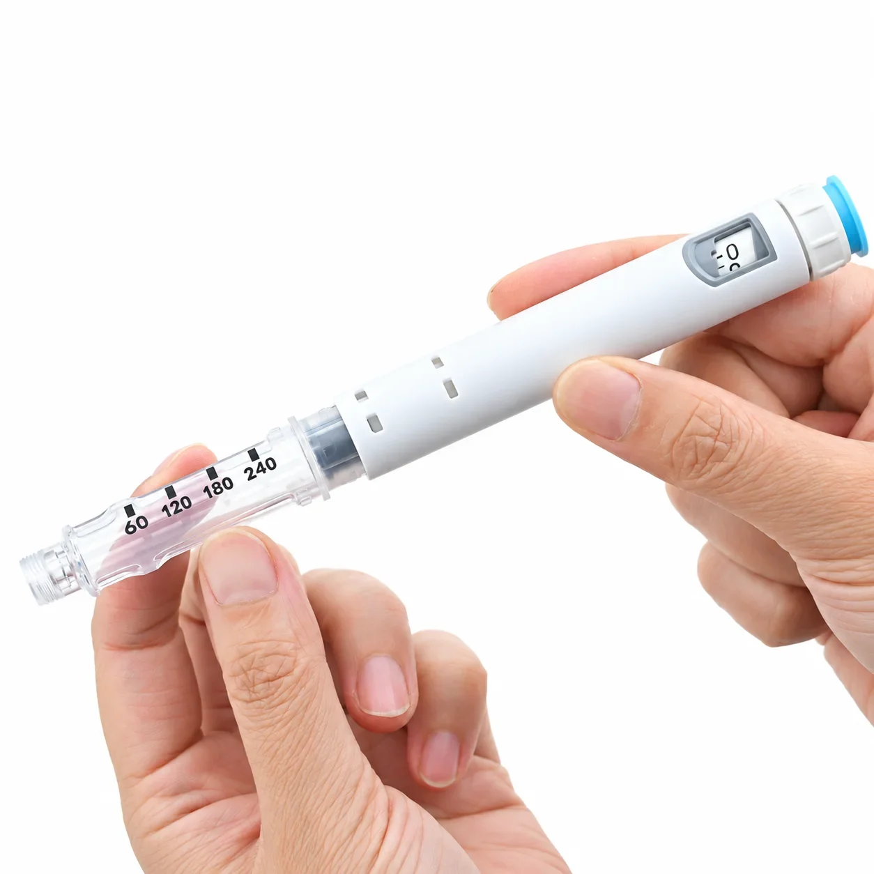 10/20/30/50PCS Disposable Sterile Injection Pens Rotary and Push Type with Adjustable Growth Hormone Dosage 60U