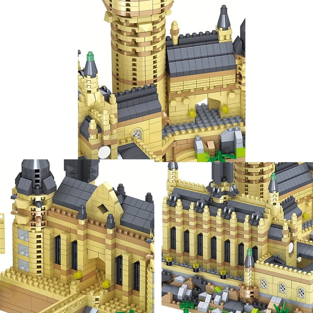 Creative Diamond Bricks Hogwarts Castle Magic College Building Blocks Construction Education Toys Puzzle Gifts For Children Kids