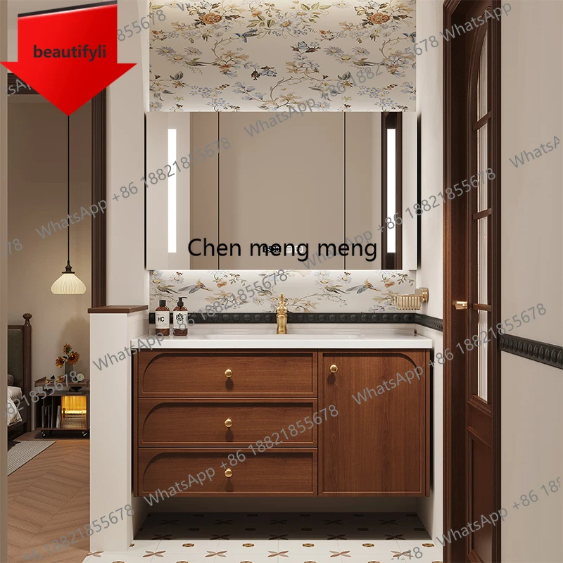 a50 Standing Wooden Bathroom Cabinet Sink Designs Modern Storage Bathroom Cabinet Drawers Mirror Gabinete Banheiro House Accesso