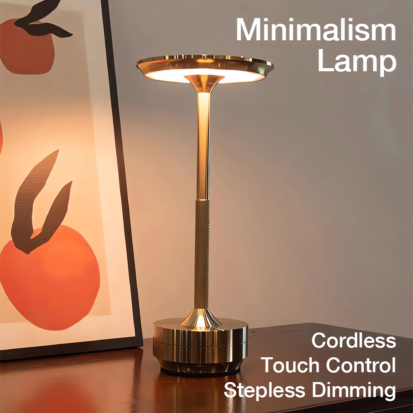 

Minimalism Cordless With Touch Control Modern Design Nordic Desk Stepless Dimming Lamp Aluminium Led Eye Protection