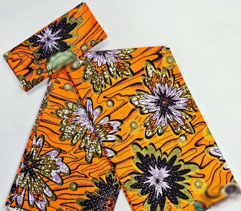 Nigerian Veritable Dutch Wax High Quality Ankara Fabrics African Real Wax With Stones 6 Yards Nigerian Sewing Women Dress