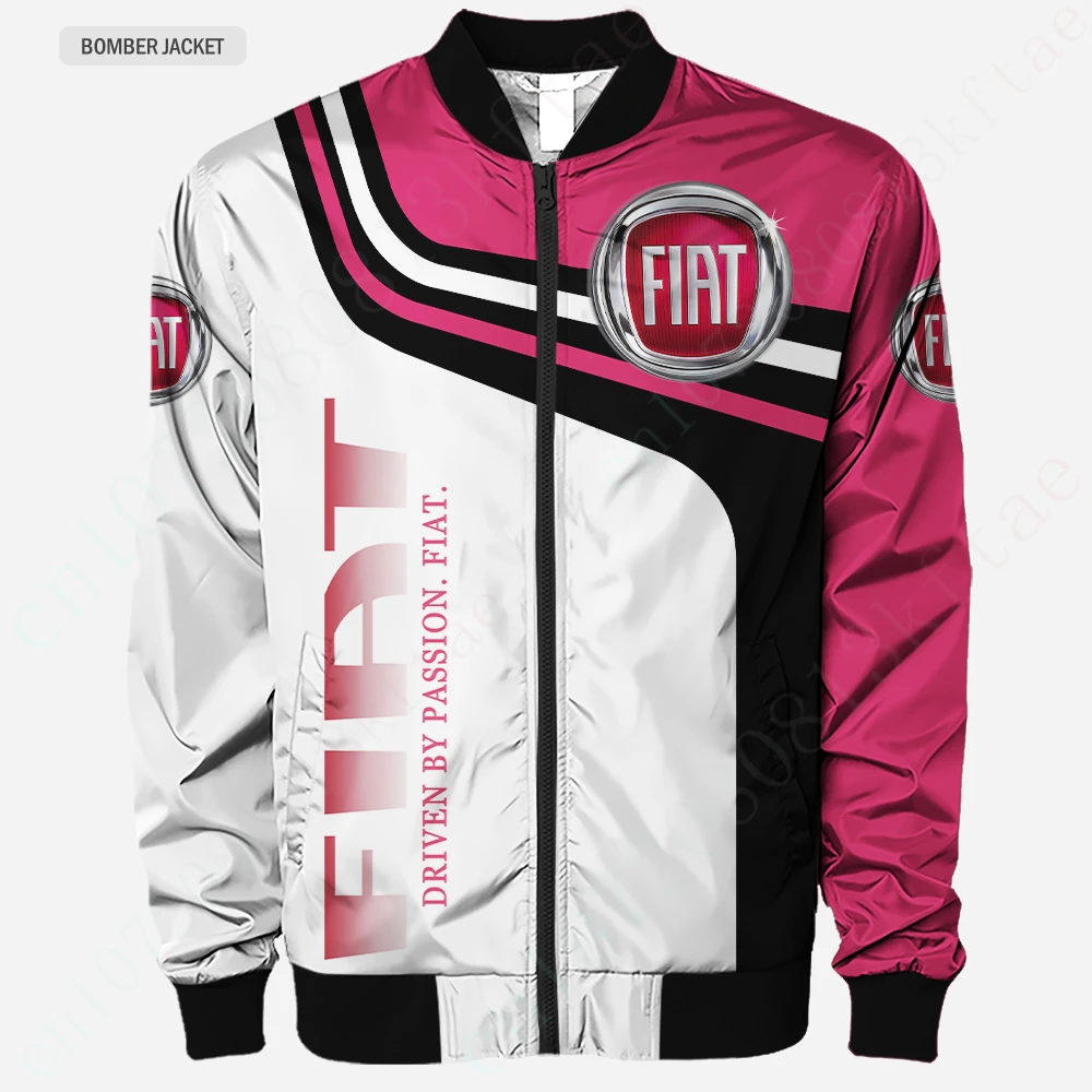 Fiat Bomber Jacket 3D Windbreaker High Quality Parkas Techwear Baseball Uniform Jacket Thick Coats Jackets For Men's Clothing