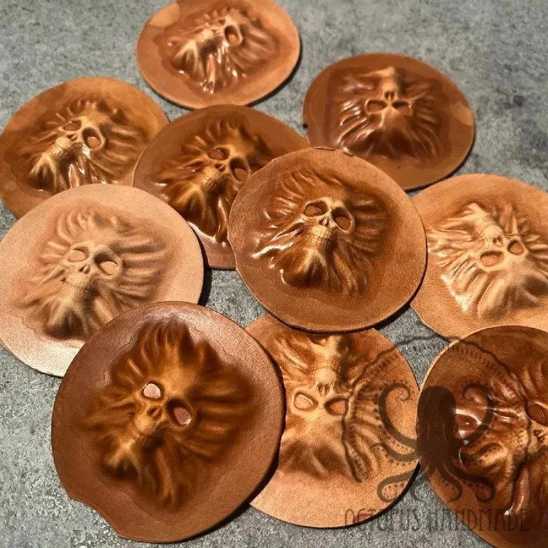 ثلاثية الأبعاد الجمجمة الصغيرة رئيس تصميم المعادن الجلود النقش قالب نحت Stamps تشكيل أداة الضغط DIY بها بنفسك المعادن الختام الباردة ختم