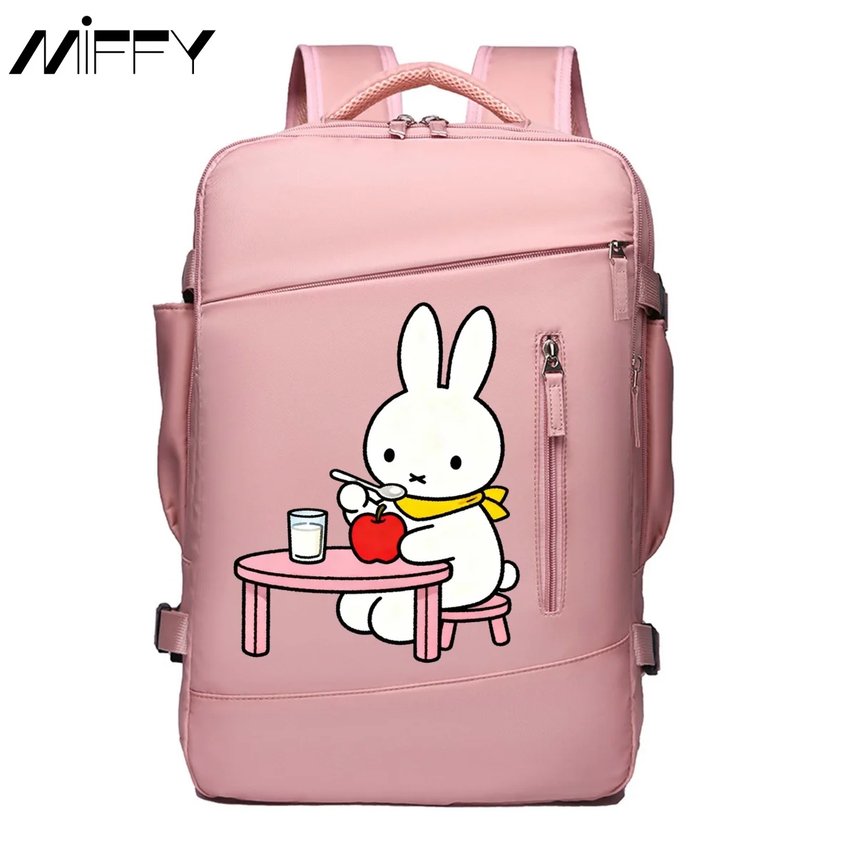 

Новая сумка для компьютера Miffy Kawaii, женский модный рюкзак для отдыха, милый легкий рюкзак с героями мультфильмов для деловых поездок, сумка для хранения