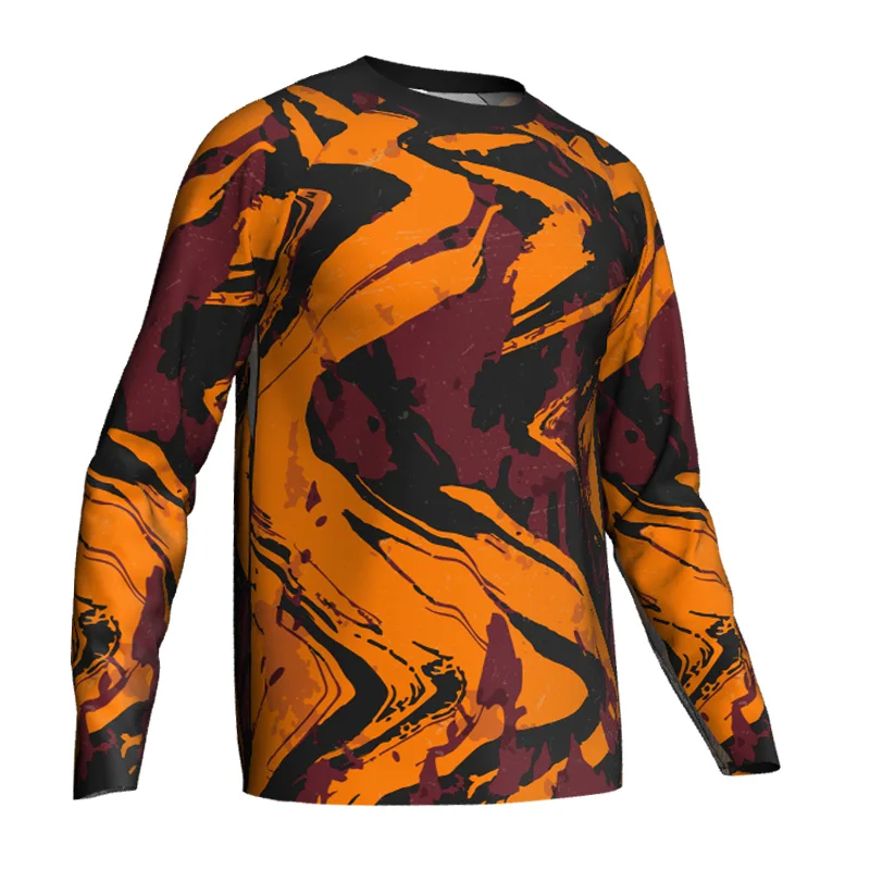 

Motocross Long Cycling Jersey, Bicycle Camo Red, Bike Shirt, Downhill Wear, Clothing, Sleeve, Road, Mountain Jacket, Top