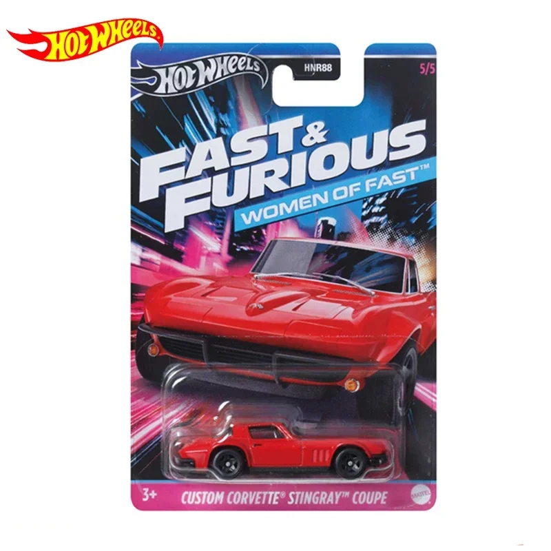 Original Hot Wheels Car 1/64 Diecast Fast&Furious Women of Fast Custom Corvette Stingray Coupe Vehicle Model Toys for Boys Gift