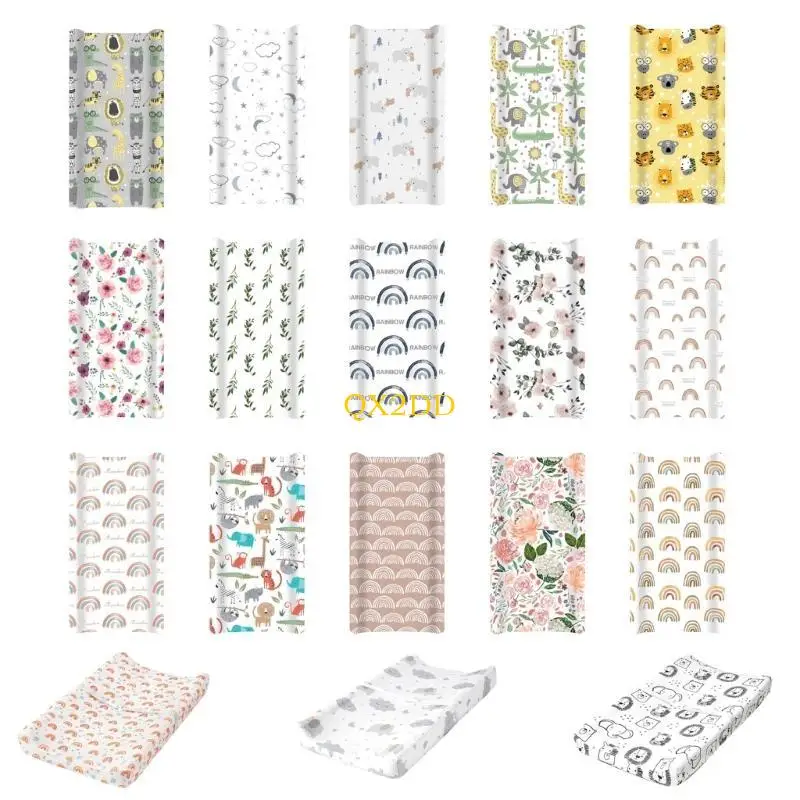 QX2D Newborns Touch Massage Table Sleeve Baby Diaper Changing Pad Cover Printed