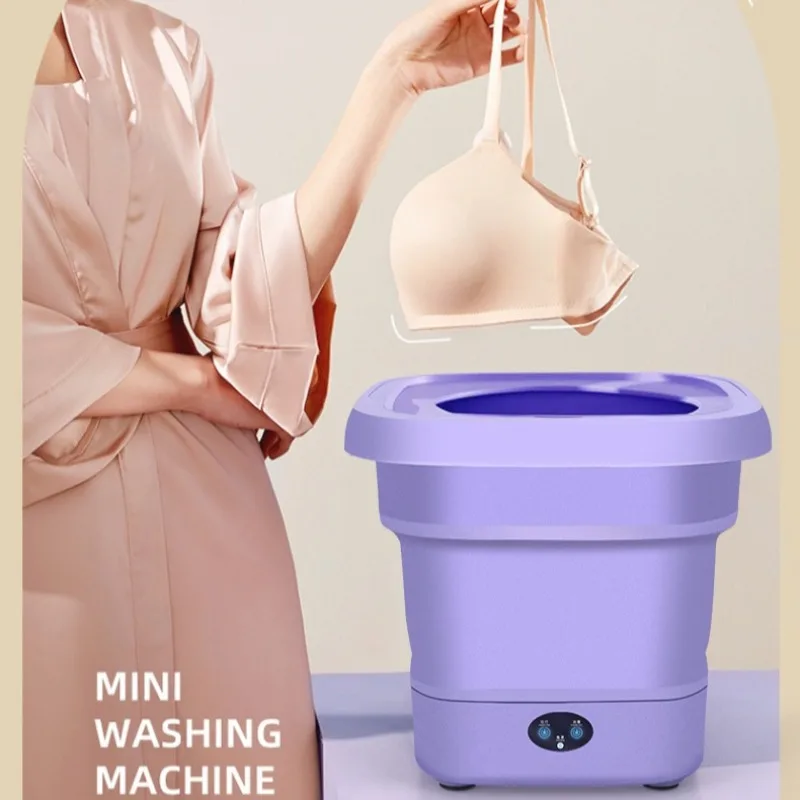 Mini folding washing machine baby underwear washing socks machine portable drying mini small washing machine