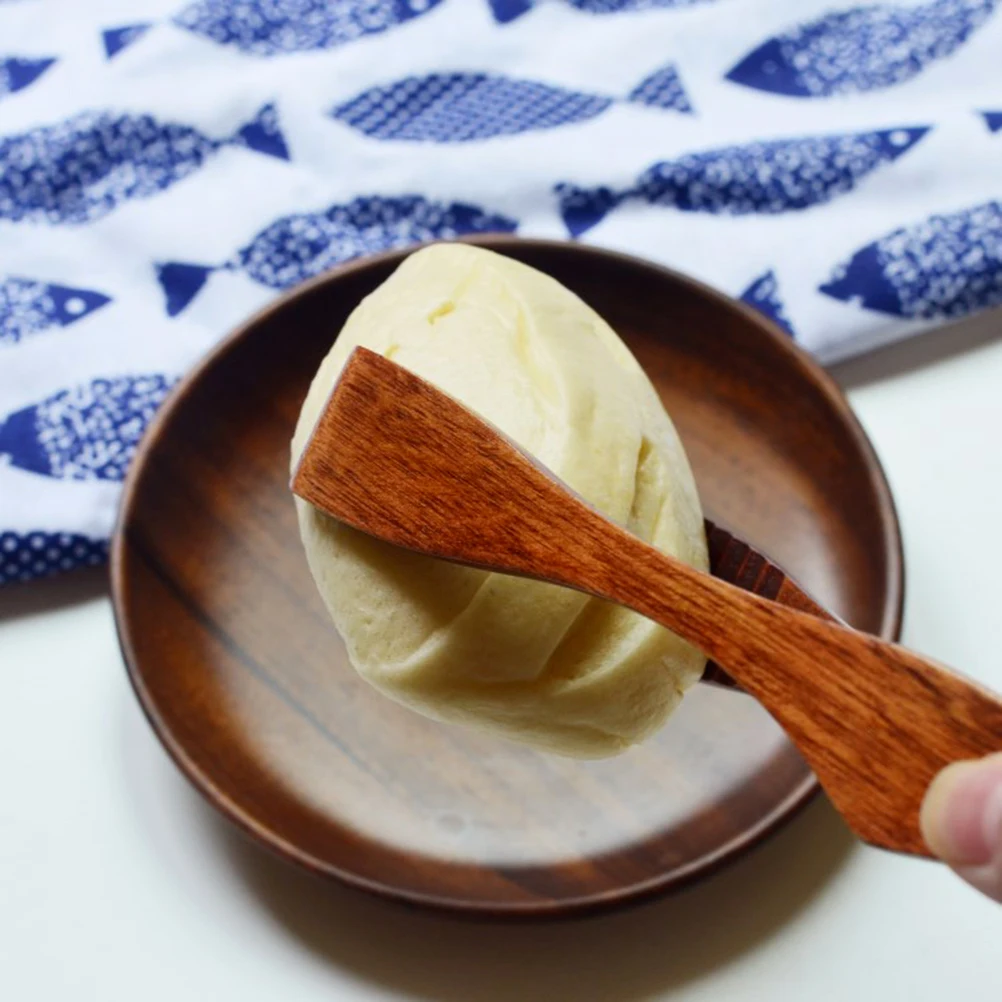 

1 pc 27Cm Wooden Bread Ice Food Serving Kitchen Tool Cake Pastry Bagel Fruit Vegetable Salad Clamping Anti Slip
