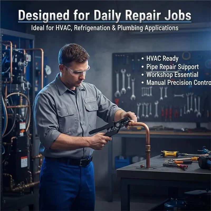 ABDJ-Copper Tube Rounder 6 Hole Pipe Rounding Hand Tool,Manual Copper Pipe Bender Tool Hvac/Flat Pipes Repair Pliers