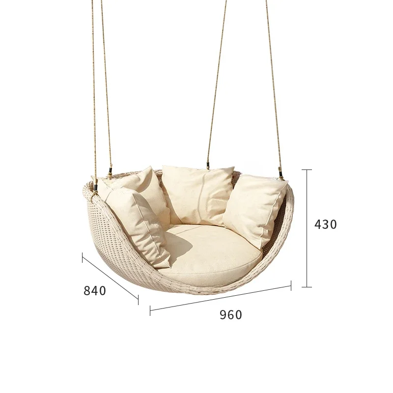 

Outdoor swing hanging basket indoor balcony casual rattan seat