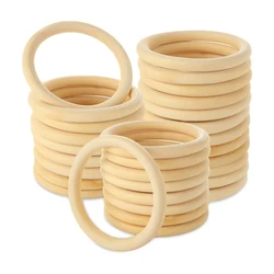 20pcs/lot 10cm Natural Wood Rings, Unfinished Smooth Wooden Circles Ring for DIY Crafting, Knitting, Macrame, Pendant Connector