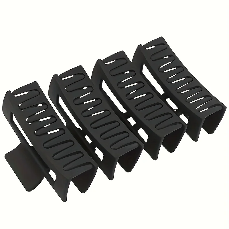 

Four Rectangular Hair Clips for Women And, Designed to Prevent Slipping, Suitable for Both Thin And
