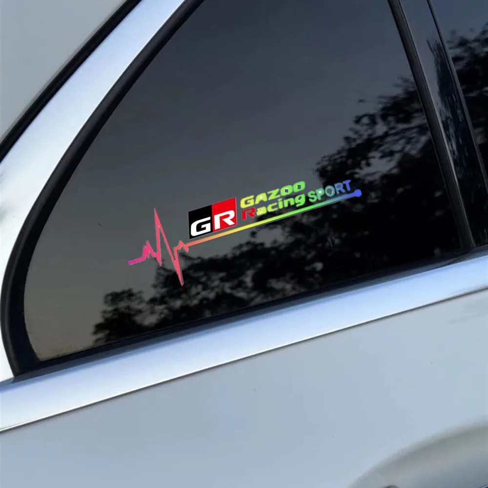 GR Sport Sticker Gazoo Racing Car Triangle Window Glass Decoration for Toyota RZ RC Corolla Prius C-HR RAV4 Prado Prius Camry