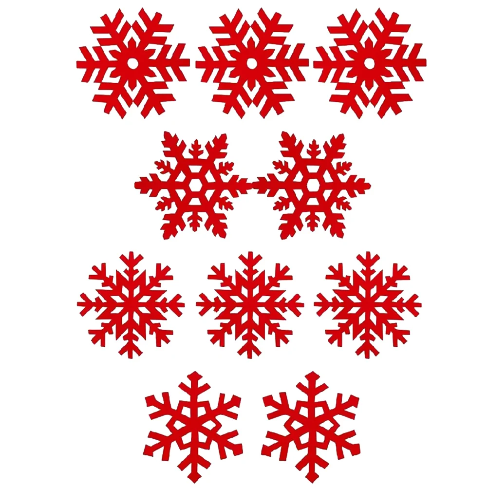 

10Pcs Snowflake Coasters Felt Table Protection Gift Ornament Christmas Tree Decoration