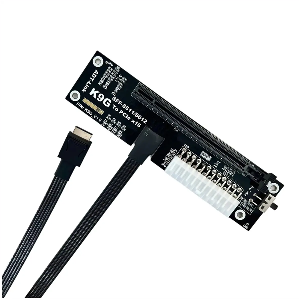 A46U  OCuLink GPU Dock PCIe 5.0 X4 128Gbps Notebook Laptops to External Video Graphics Card SFF-8611 8612 to PCI-E X16 A