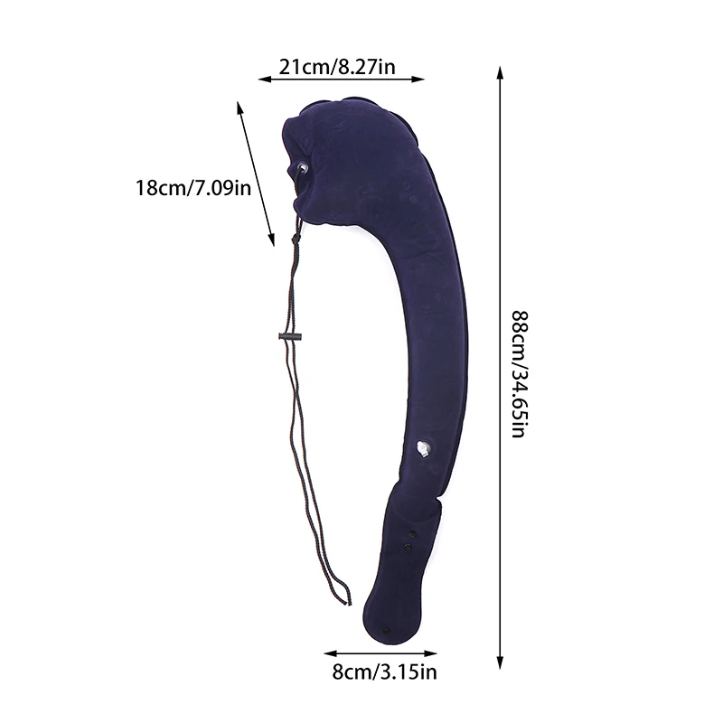 PVC Pillow Inflatable Air Portable Headrest Chin Support Cushions For Travel Rest Side Sleeping Neck Nap Pillow