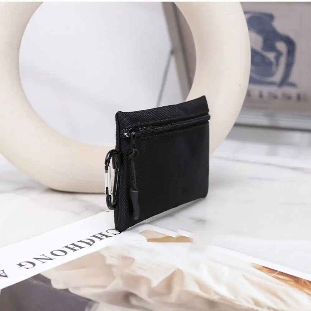 

Casual Korean Style Ox Cloth Coin Purse Zipper Solid Color Small Item Bag Wallet Coin Purse Card Storage Bag Men