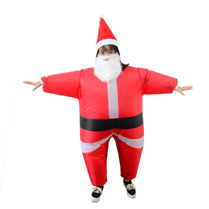 Inflatable Christmas Costume For Kids Boys Girls Children Santa Worker Cosplay Suit Carnival Festival Party Disfraz Niño Costume