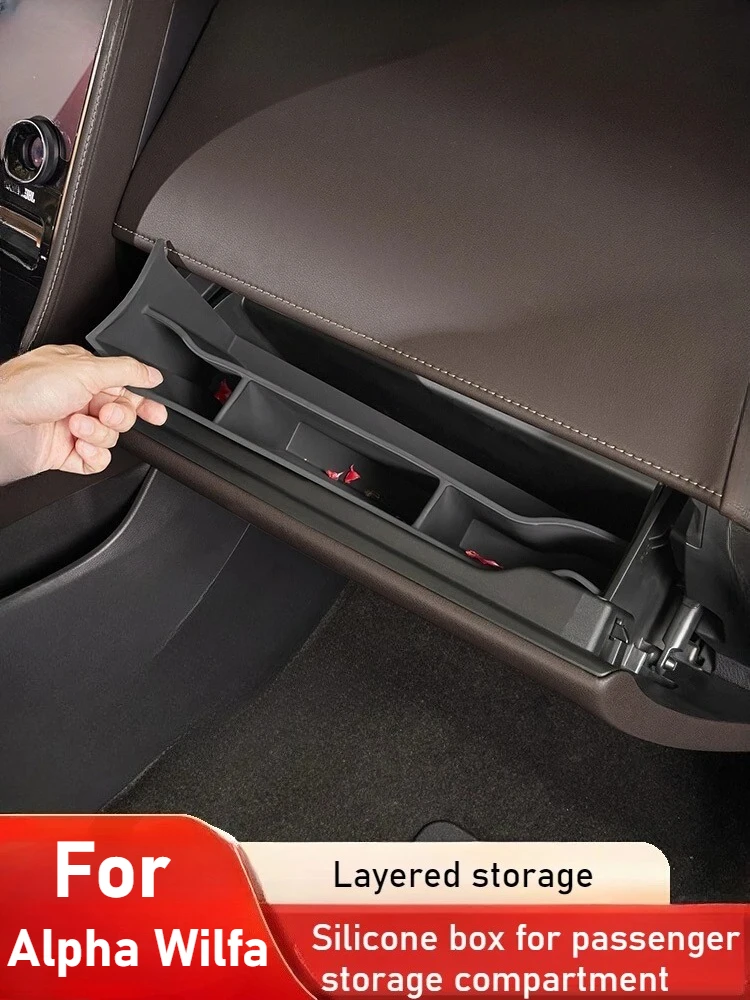 

Для легкового хранения Alphard Wilfa серии 40, силиконовая коробка, многослойное хранилище, модифицированные аксессуары