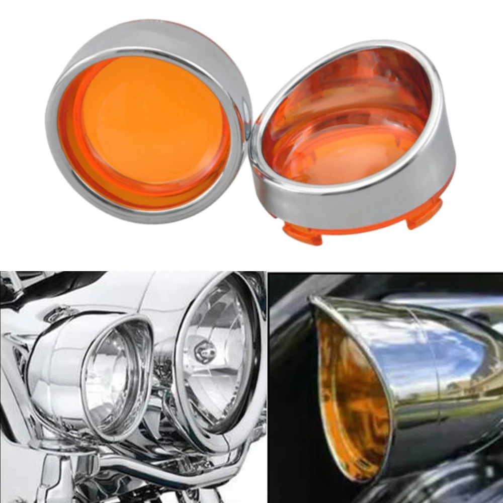 Motorcycle ABS Turn Signal Light Blinker Bezels Indicator Lens Trim Lens Cover For Harley Touring Sportster Softail Dyna V-Rod