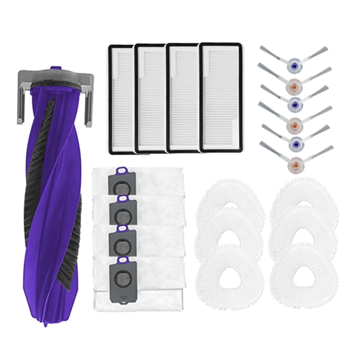 21 個 Freo Z ウルトラ掃除ロボットアクセサリークリーナーパーツ交換用メインサイドブラシモップフィルターセット-A63E